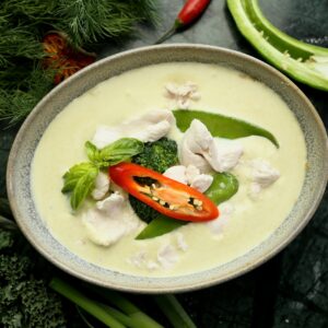 Curry vert thaï à base de lait de coco