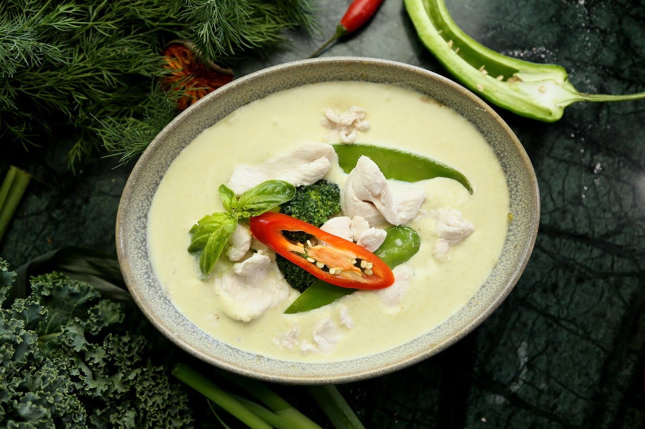 Curry vert de crevettes à la thaïlandaise - Recette