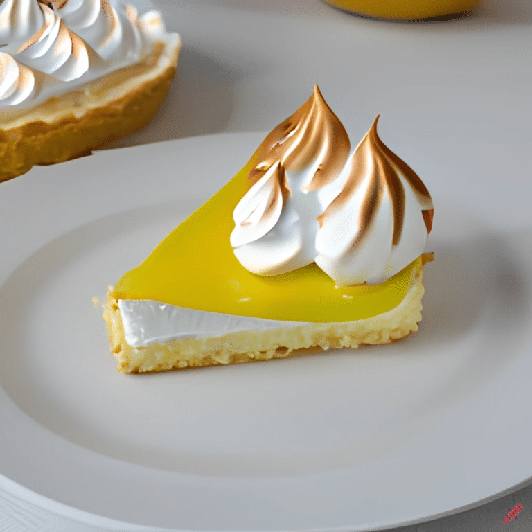 Recette de la Tarte citron meringuée