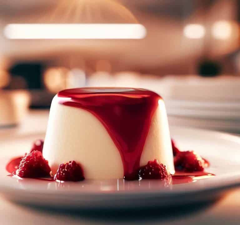 Recette de la Panna Cotta avec coulis de framboise