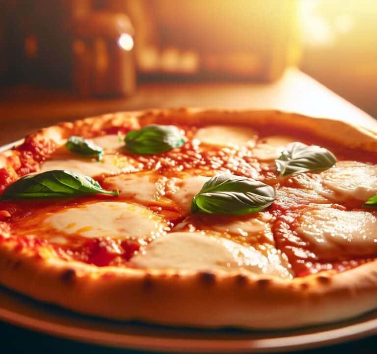 Pizza Margherita avec mozzarella