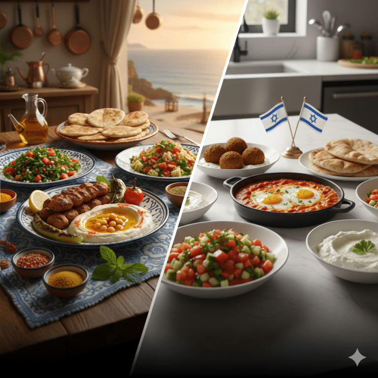 differences cuisine libanaise et israelienne